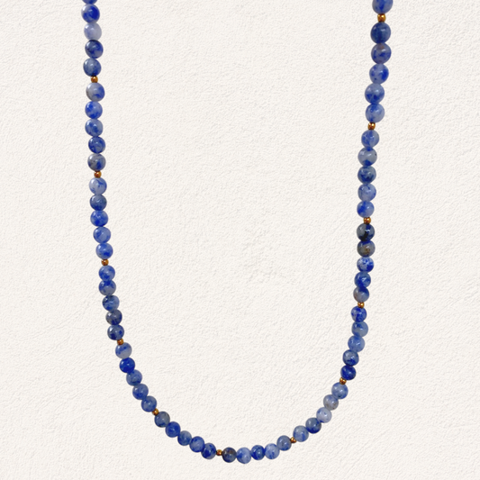 blue spot jasper kralen ketting