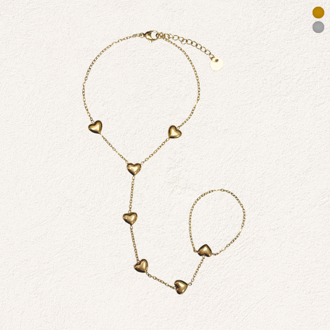 hand chain met hartjes