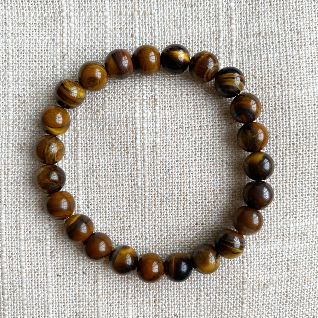 heren natuursteen armband tijgeroog