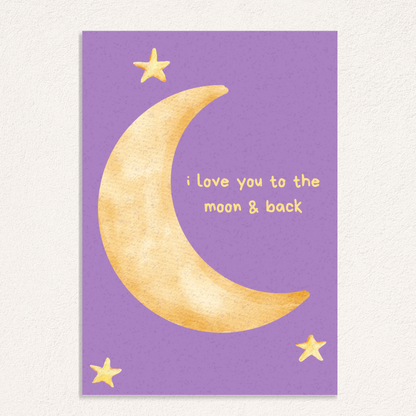 I love you to the moon & back card