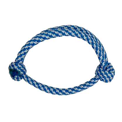 surf bracelet white & caribbean blue spiral