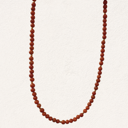 rode jaspis kralen ketting