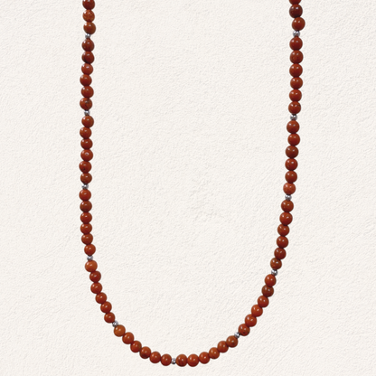 rode jaspis kralen ketting