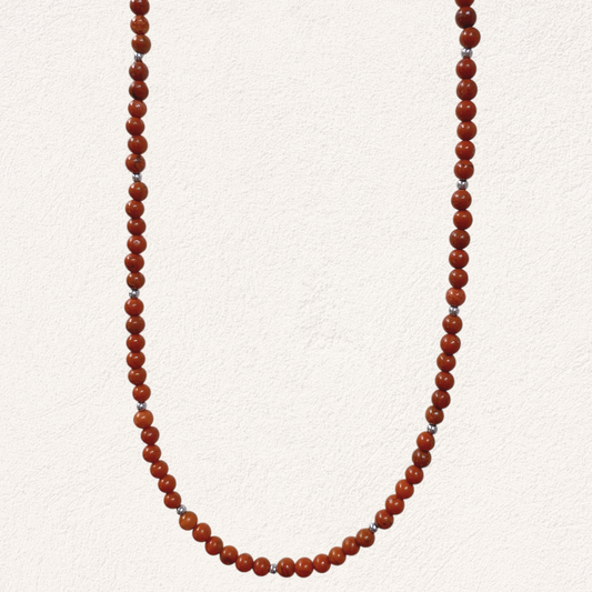 rode jaspis kralen ketting