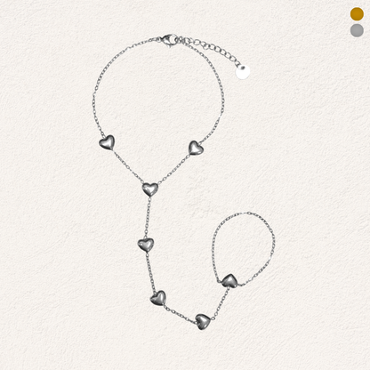 hand chain met hartjes