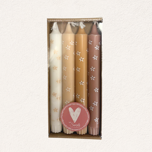 kaarsen cadeauset madeliefjes