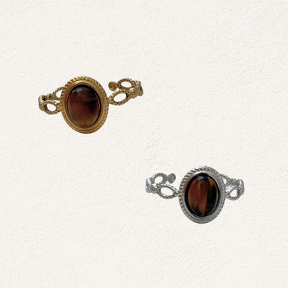 tijgeroog vintage ring