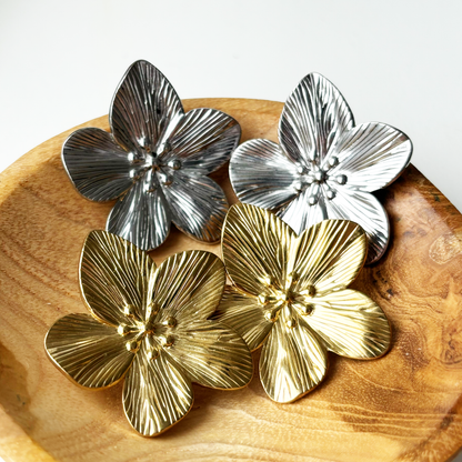 tropical flower earrings