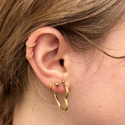 Large sideways heart earrings