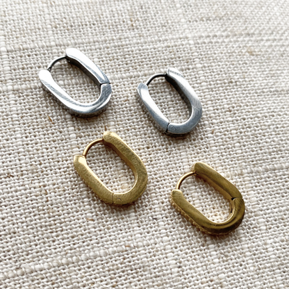 small oval earrings