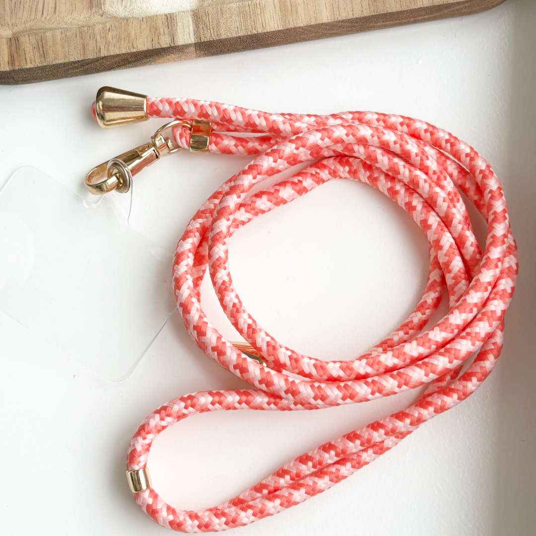 telefoonkoord donker roze