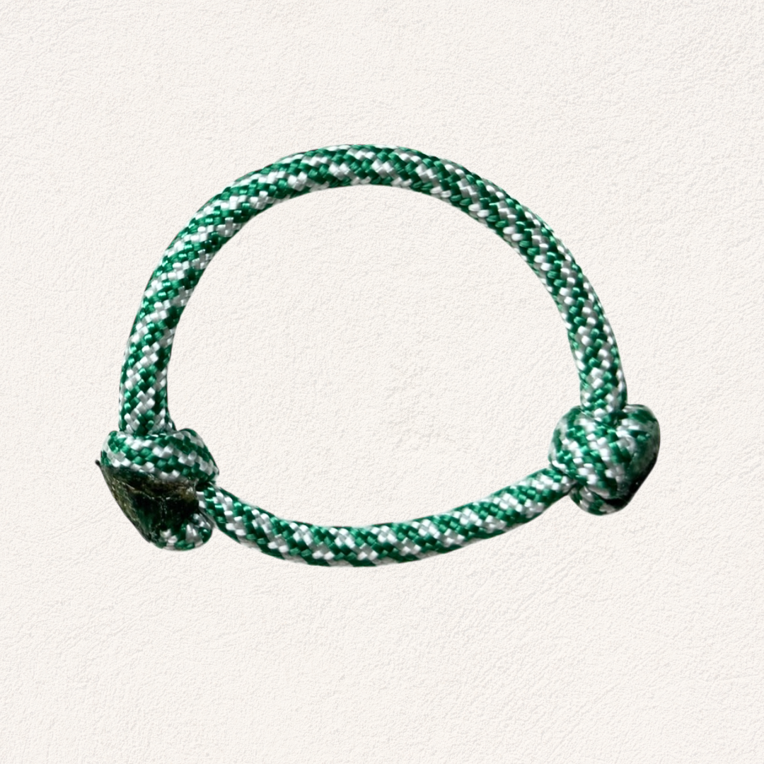 surf armbandje white & kelly green spiral