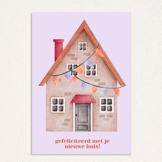 gefeliciteerd met je nieuwe huis! kaart