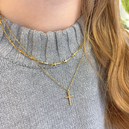cross charm necklace