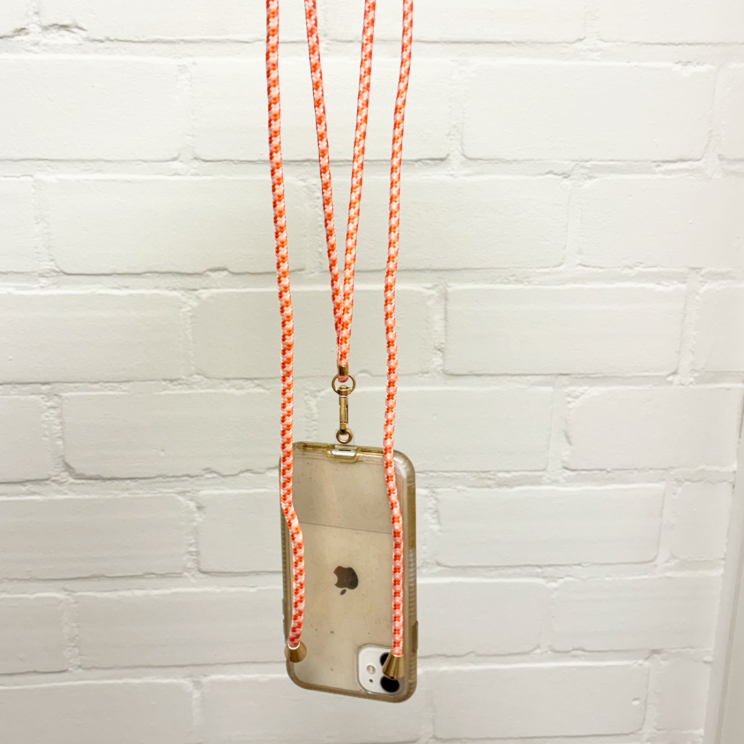 telefoonkoord donker roze