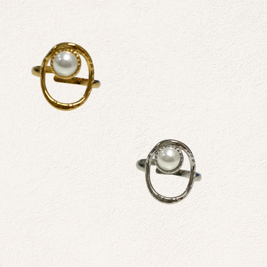 pearl oval ring