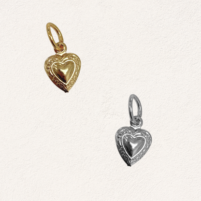 heart with pattern loose charm