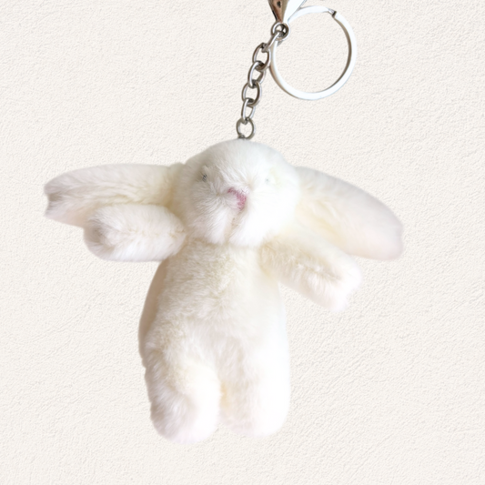 bag charm wit konijntje