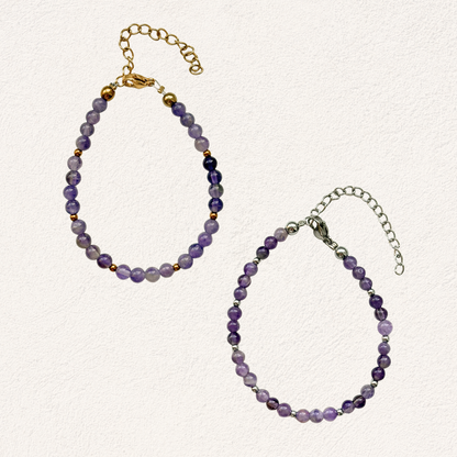 Amethyst bead bracelet
