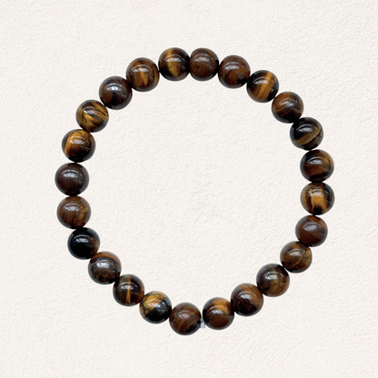 men's natural stone tiger eye bracelet