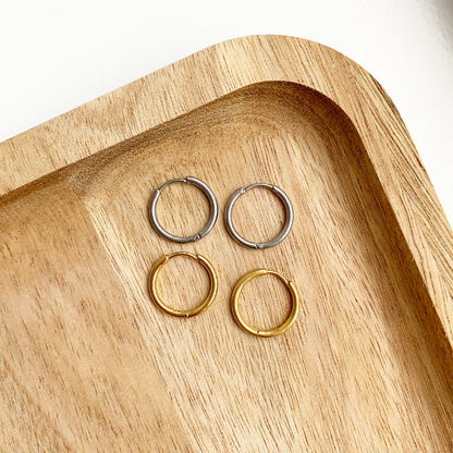basic ring 12 mm oorbellen