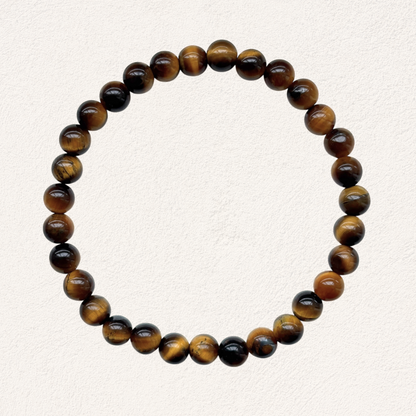Men's natural stone bracelet tiger eye small