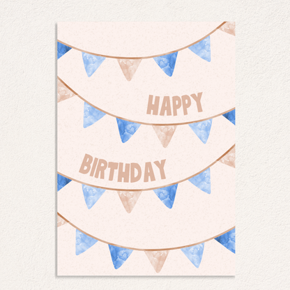 happy birthday banner card
