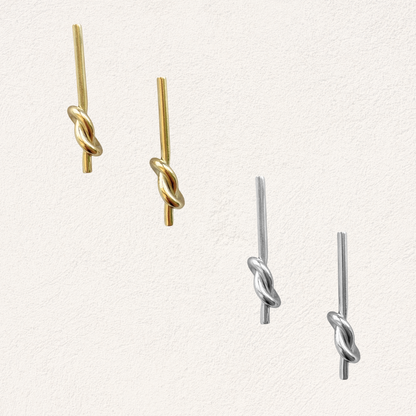 subtle knot earrings