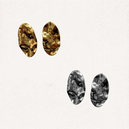 marble shape oorbellen