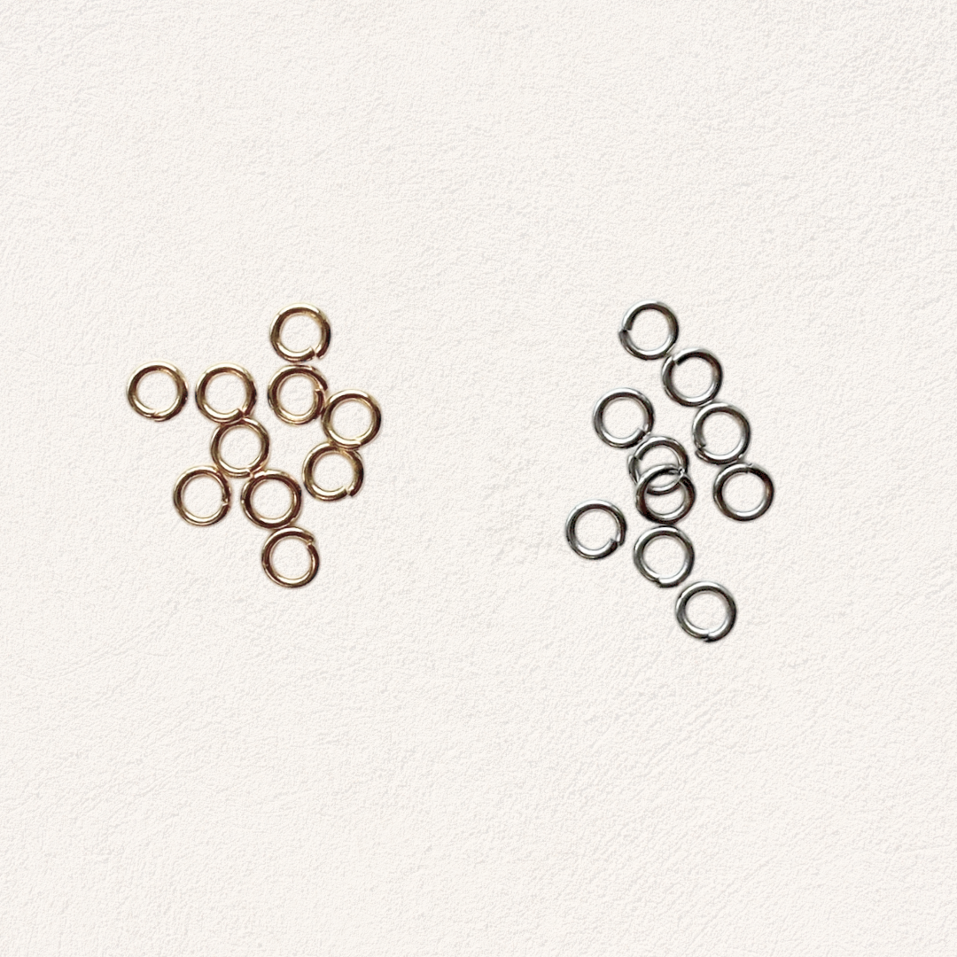 stainless steel buigringen goud en zilver, 5 mm (10 stuks)