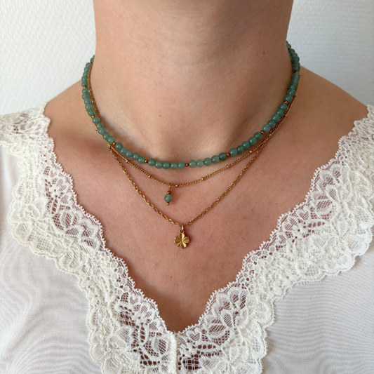 aventurijn kraaltje ketting