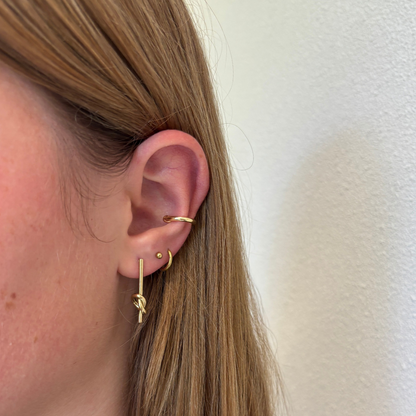 subtle knot earrings