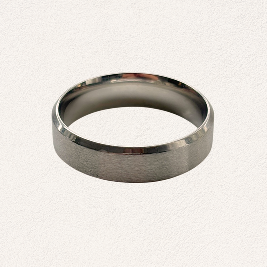 heren ring glad zilver