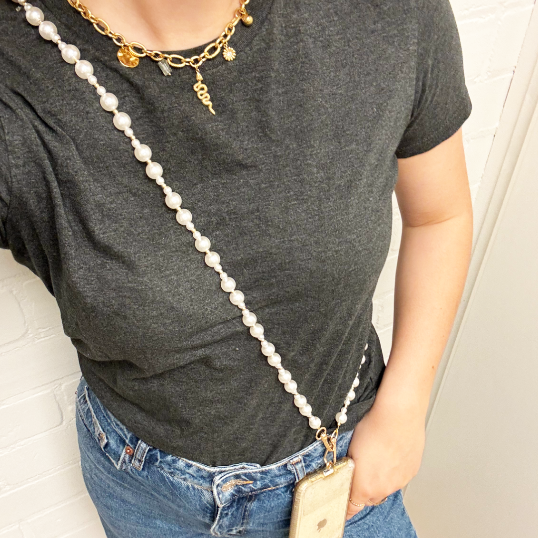 telefoonkoord parels lang