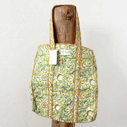 Blooming reversible bag pink/green