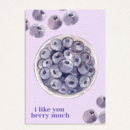I like you berry much card