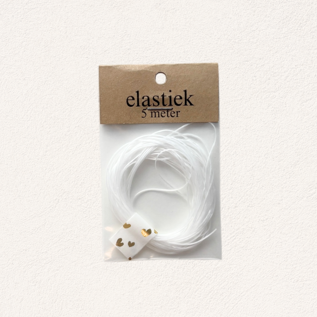 elastiek wit voor sieraden maken (5 meter)