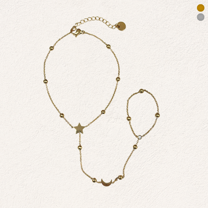 hand chain met maan en ster