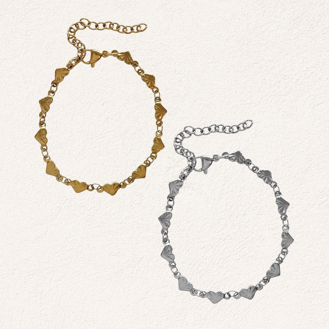 hartje met patroon armband