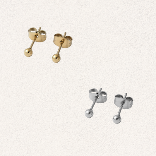 bol stud oorbellen 3mm