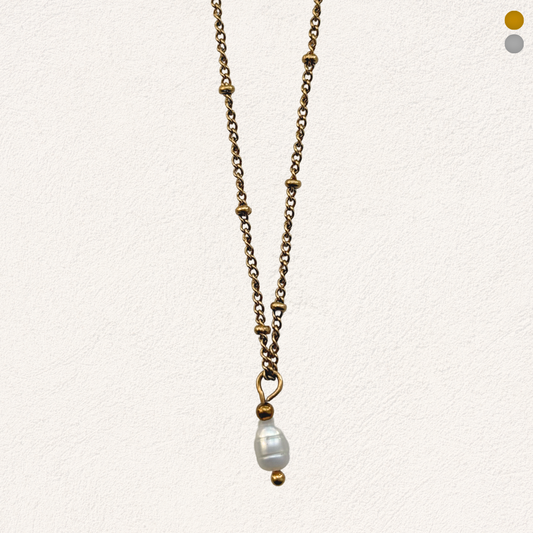 zoetwaterparel kraaltje ketting