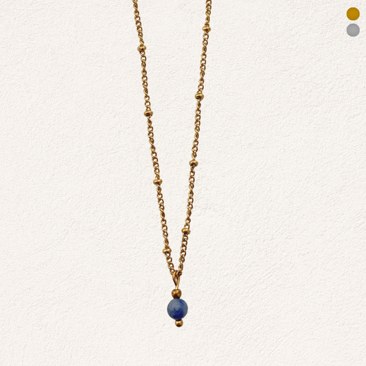 blue spot jasper kraaltje ketting