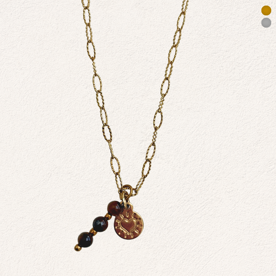tijgeroog charm ketting