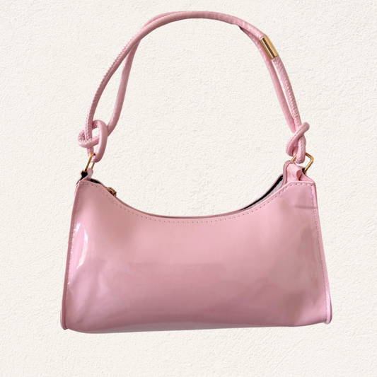 roze schouder tas