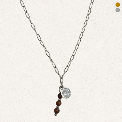 tijgeroog charm ketting