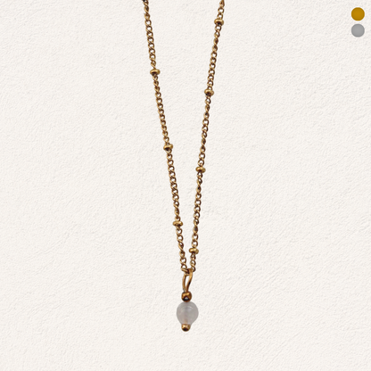 rozenkwarts kraaltje ketting