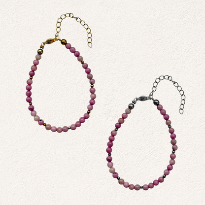 rhodonite bead bracelet