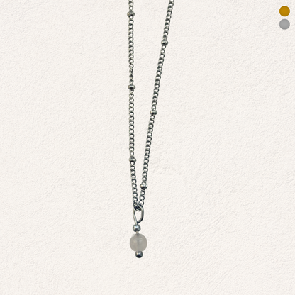 rozenkwarts kraaltje ketting
