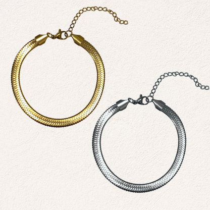 wide snake bracelet