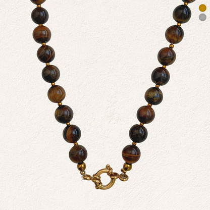 tijgeroog beaded ketting